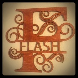 Custom cut Letter name monograms . Wall decor